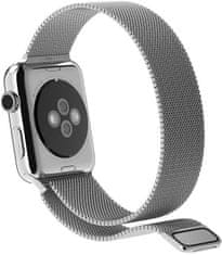 4wrist Oceľový milánsky remienok na Apple Watch – Strieborný 38/40/41 mm