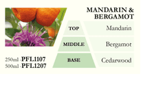 Ashleigh & Burwood Náplň do katalytickej lampy MANDARIN &amp; BERGAMOT (mandarínka a bergamot), 250 ml