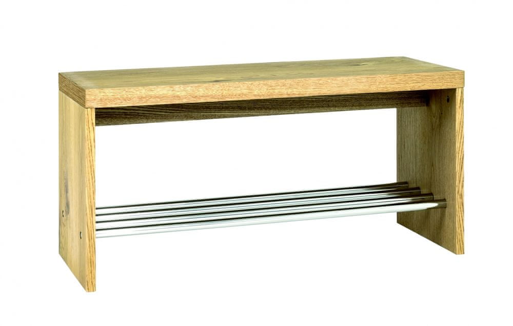 Mørtens Furniture Lavica s botníkom Logan, 40 cm, dub