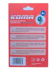 KOMA NK01 - Certifikované náhradné hlavice ku kefkám Cross Action, 4ks