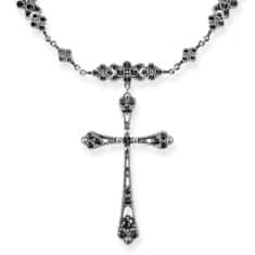 Thomas Sabo Náhrdelník "Kráľovský kríž čierne kamene" , KE1663-643-11-L37v, Sterling Silver, 925 Sterling silver, blackened, zirconia black
