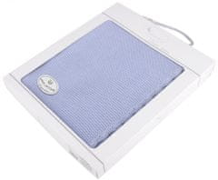 Interbaby deka priadzová, jemná 75 × 100, modrá