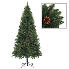 Vidaxl Umelý vianočný stromček s LED a súpravou gulí zelený 180 cm