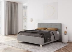 We-Tec Manželská posteľ MONICA, 180x200 cm s úložným priestorom, tmavo sivá, 180x200