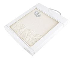 Interbaby deka priadzová, lem 75 × 100, krémová