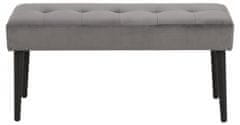 Design Scandinavia Lavica Glory, 95 cm, tkanina, tmavo šedá