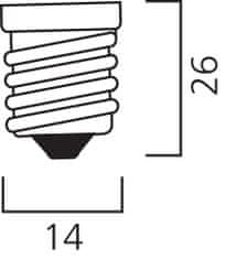 Diolamp LED Filament zrkadlová žiarovka 5W/230V/E14/2700K/620Lm/180°/DIM, zlatý vrchlík