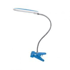 ACA Lightning LED stolný lampička s vypínačom a klipom BAZ 5W/230V/4000K/340Lm/120°/IP20, modrá