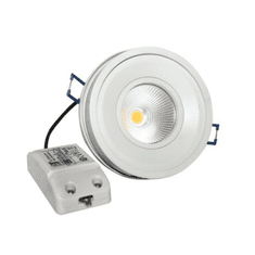 ACA Lightning COB LED bodovka BEL 10W/230V/6400K/800Lm/IP20/60°, kruhová biela