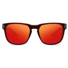 KDEAM Andover 3 slnečné okuliare, Black & Pattern / Red