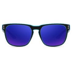 KDEAM Andover 6 slnečné okuliare, Black & Pattern / Blue