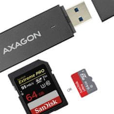 AXAGON CRE-S2N USB 3.2 čítačka SD / microSD