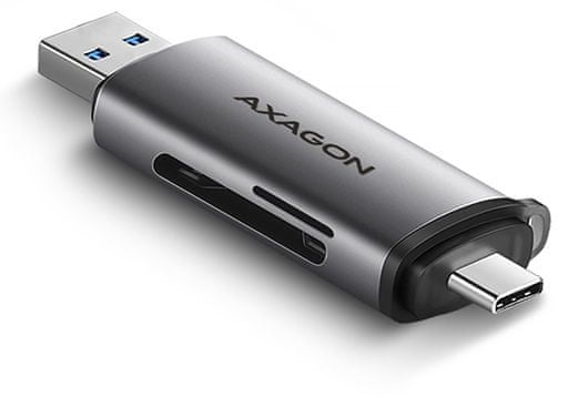 AXAGON CRE-SAC USB-C + A čítačka SD / microSD
