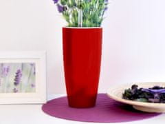 Greensun Samozavlažovací kvetináč Liquids priemer 12 cm, výška 23 cm, tmavo strieborný