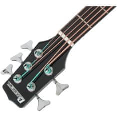 Dimavery AB-455, elektroakustická basgitara pětistrunná, čierna