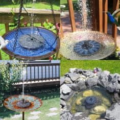 Vixson Dekoratívna solárna plávajúca fontána do záhrady s čerpadlom vody (16 cm, čierna) | SOLAR FOUNTAIN