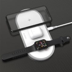 DUDAO A11 bezdrôtová nabíjačka 3in1 na AirPods / Apple Watch / smartphone, biela
