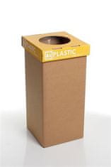 RECOBIN Kôš na triedený odpad "Mini", recyklovaný, anglický popis, žltá, 20 l