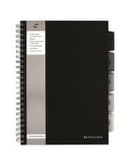 Pukka Pad Blok "Black project book", A4, čierna, linajkový, 125 listov, špirálová väzba, SBPROBA4