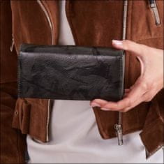 FOREVER YOUNG Moderná dámska kožená peňaženka Marthas, čierna