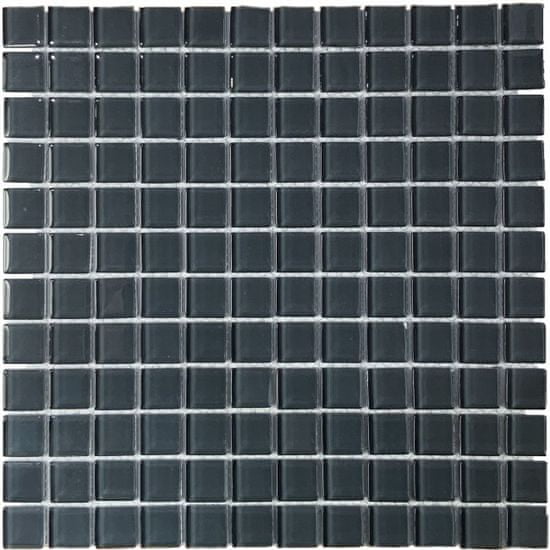 Maxwhite Mozaika H38 sklenená šedá tmavá 29,7x29,7cm sklo