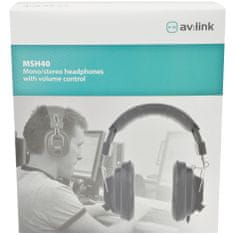 AV:link mono / stereo slúchadlá s ovládaním hlasitosti