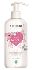 Attitude Baby leaves Detské telové mydlo a šampón (2 v 1) bez vône, 473 ml
