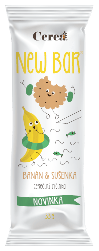 Cerea Cereálna tyčinka New Bar tvaroh banán Cerea 33 g