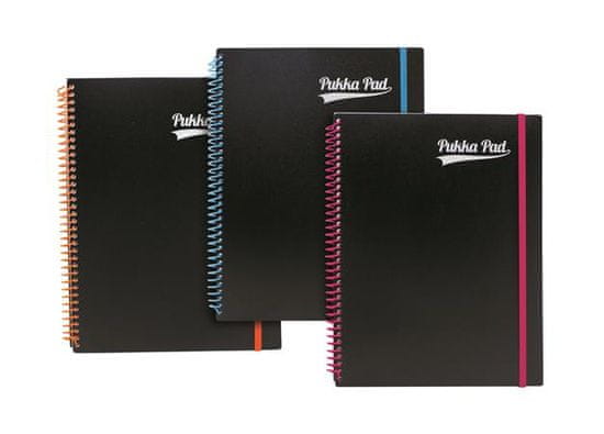 Pukka Pad Blok "Neon notepad", A4+, mix farieb, linajkový, 100 listov, špirálová väzba, 7662-PPN
