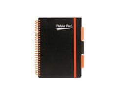 Pukka Pad Blok "Neon čierny notepad", A5, mix farieb, linajkový, 100 listov, špirálová väzba, 7665-PPN