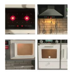 Derrson XL drevená kuchynka so svetlami a zvukmi sivá W5184