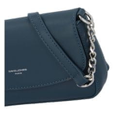 David Jones Trendová dámska menšia koženková kabelka, modrá