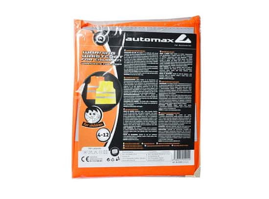 Automax Reflexná vesta detská oranžová