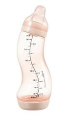 Difrax Dojčenská S-fľaštička, Antikolik, ružová, 250ml