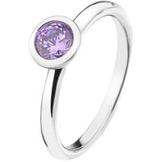 Hot Diamonds Strieborný prsteň Emozioni scintilla Lavender Calmness ER020 (Obvod 50 mm)