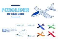 FOXGLIDER Detské hádzací lietadlo - hádzadlá oranžové 48CM EPP