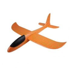 Detské hádzací lietadlo - hádzadlá oranžové 48CM EPP