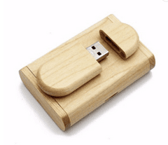 CTRL+C Sada: drevený USB ovál v boxe, javor, 16 GB, USB 3.0 / 3.1