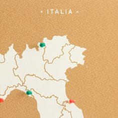 Decor By Glassor Nástenná korková mapa – Taliansko XL