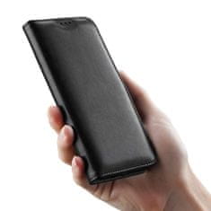 Dux Ducis Kado knižkové kožené puzdro na iPhone 12 Pro Max, čierne