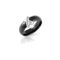 Modesi Čierny keramický prsteň QJRQY6157KL (Obvod 56 mm)