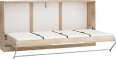 Meblocross Výklopná posteľ s roštom Roger - sonoma svetlá / biela