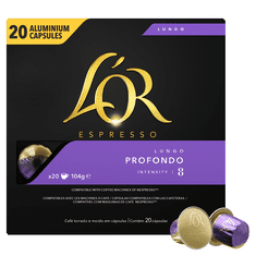 L'Or Espresso Lungo Profondo 20 hliníkových kapsulí kompatibilných s kávovary Nespresso®*