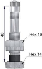 SCHRADER Bezdušový ventil Alcoa 54 MS-00N – pre nákladné ALU disky