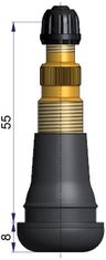 SCHRADER Pryžový vodný bezdušový ventil – diera 16mm