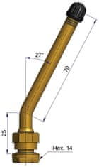 SCHRADER Bezdušový ventil V528 – diera 9,7mm, dĺžka 95mm