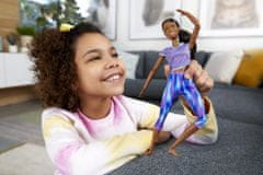 Mattel Barbie V pohybe čiernovláska vo fialovom tope FTG80