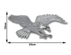 Highway-Hawk emblém samolepiace HAWK 230x120mm (orol), chróm