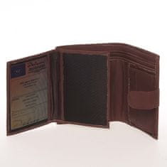 Delami Kvalitná, kožená pánska peňaženka Fidel, hnedá