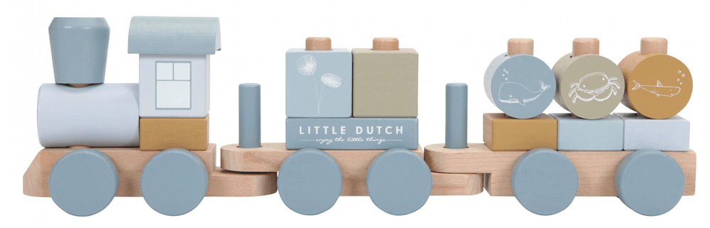 Little Dutch Drevený vláčik blue - rozbalené